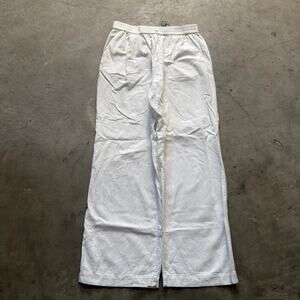 Maison Essentiele Women’s White Linen Wide-Leg Pants XS